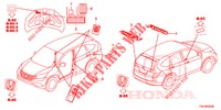 EMBLEME/ETICHETTE CAUZIONE  per Honda CR-V DIESEL 2.2 DIESEL ELEGANCE L 5 Porte 5 velocità automatico 2013