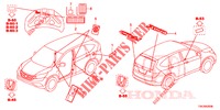 EMBLEME/ETICHETTE CAUZIONE  per Honda CR-V DIESEL 2.2 ELEGANCE 5 Porte 6 velocità manuale 2013