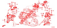 MONTATORI MOTORE (DIESEL) (2.2L) (MT) per Honda CR-V DIESEL 2.2 ELEGANCE 5 Porte 6 velocità manuale 2013