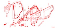 PANNELLI PORTIERE POST.(4D)  per Honda CR-V DIESEL 2.2 ELEGANCE 5 Porte 5 velocità automatico 2013