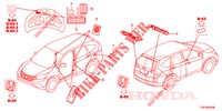 EMBLEME/ETICHETTE CAUZIONE  per Honda CR-V DIESEL 2.2 EXECUTIVE NAVI 5 Porte 6 velocità manuale 2013