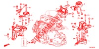MONTATORI MOTORE (DIESEL) (2.2L) (MT) per Honda CR-V DIESEL 2.2 EXECUTIVE NAVI 5 Porte 6 velocità manuale 2013