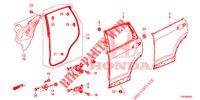 PANNELLI PORTIERE POST.(4D)  per Honda CR-V DIESEL 2.2 EXECUTIVE NAVI 5 Porte 6 velocità manuale 2013
