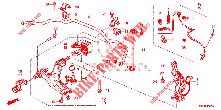 GIUNTO ANTERIORE  per Honda CR-V DIESEL 2.2 EXECUTIVE NAVI 5 Porte 6 velocità manuale 2013