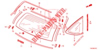 PARAVENTO POSTERIORE/VETRO QUARTIERE  per Honda CR-V DIESEL 2.2 EXECUTIVE NAVI 5 Porte 5 velocità automatico 2013