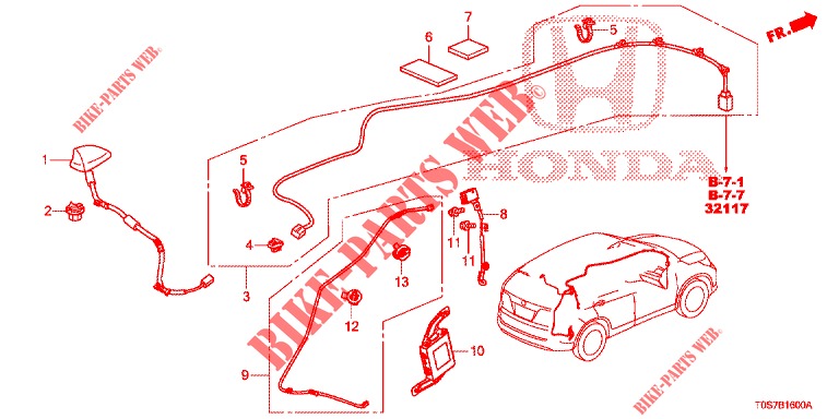ANTENNA/ALTOPARLANTE  per Honda CR-V DIESEL 1.6 EXECUTIVE NAVI 4WD 5 Porte 6 velocità manuale 2016