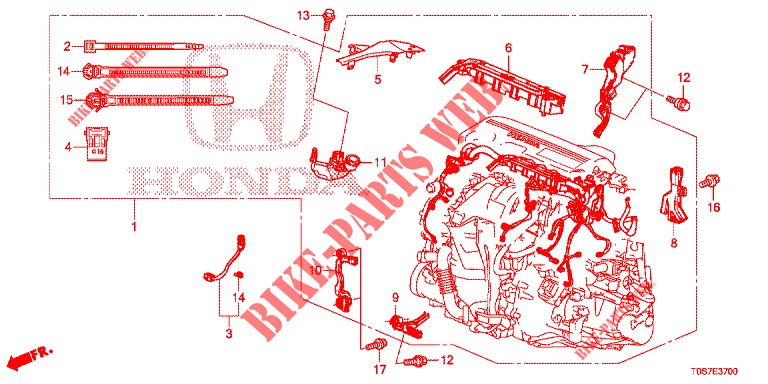 BARDATURA FILO (DIESEL) (1) per Honda CR-V DIESEL 1.6 EXECUTIVE NAVI 4WD 5 Porte 6 velocità manuale 2016