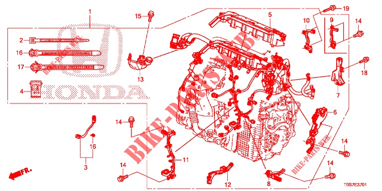 BARDATURA FILO (DIESEL) (2) per Honda CR-V DIESEL 1.6 EXECUTIVE NAVI 4WD 5 Porte 6 velocità manuale 2016