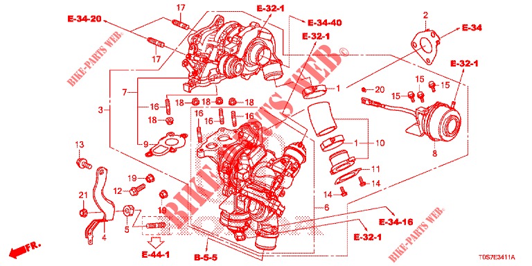 CARICATORE TURBO (DIESEL) (2) per Honda CR-V DIESEL 1.6 EXECUTIVE NAVI 4WD 5 Porte 6 velocità manuale 2016