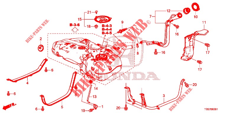 CONDOTTO RIEMPITORE COMBUSTIBILE (DIESEL) per Honda CR-V DIESEL 1.6 EXECUTIVE NAVI 4WD 5 Porte 6 velocità manuale 2016