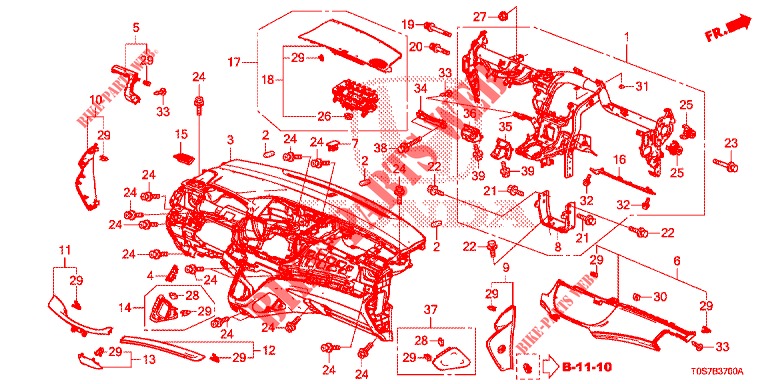 PANNELLO STRUMENTI (LH) per Honda CR-V DIESEL 1.6 EXECUTIVE NAVI 4WD 5 Porte 6 velocità manuale 2016