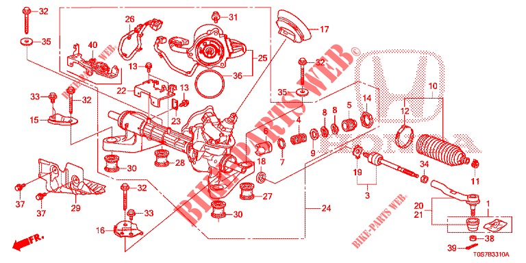 SCATOLA INGRANAGGIO P.S. (LH) per Honda CR-V DIESEL 1.6 EXECUTIVE NAVI 4WD 5 Porte 6 velocità manuale 2016