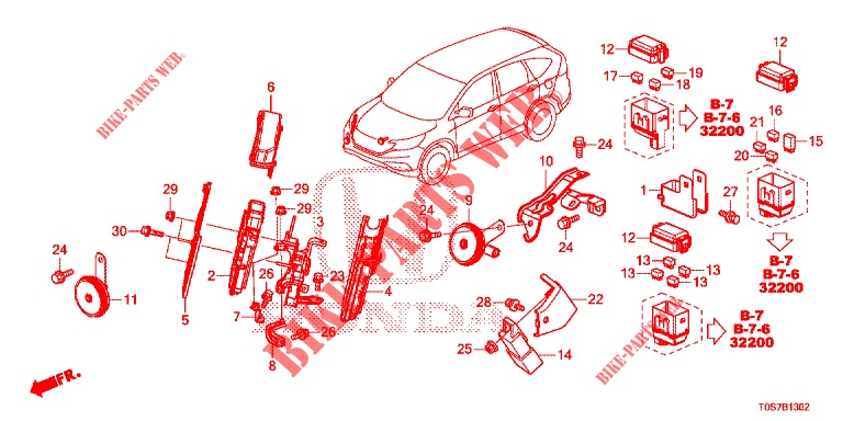 UNITA DI CONTROLLO (COMPARTIMENT MOTEUR) (3) per Honda CR-V DIESEL 1.6 EXECUTIVE NAVI 4WD 5 Porte 6 velocità manuale 2016