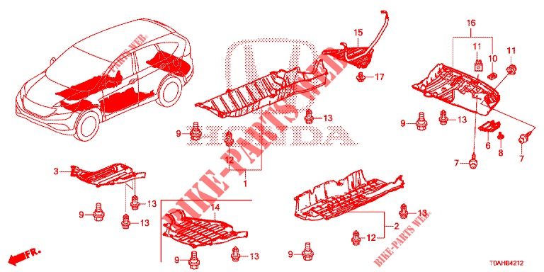 COPERTURA SOTTO  per Honda CR-V DIESEL 1.6 COMFORT 5 Porte 9 velocità automatico 2017