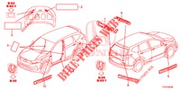 EMBLEME/ETICHETTE CAUZIONE  per Honda CR-V HYBRID 2.0 BASE 5 Porte Electronico CVT 2019