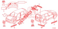 EMBLEME/ETICHETTE CAUZIONE  per Honda CR-V HYBRID 2.0 MID 5 Porte Electronico CVT 2019