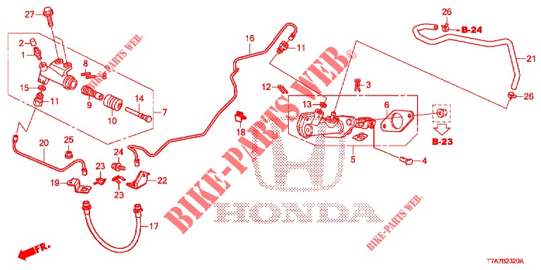 CILINDRO MAESTRO FRENO (1.5L) (LH) per Honda HR-V 1.5 ELEGANCE 5 Porte 6 velocità manuale 2017