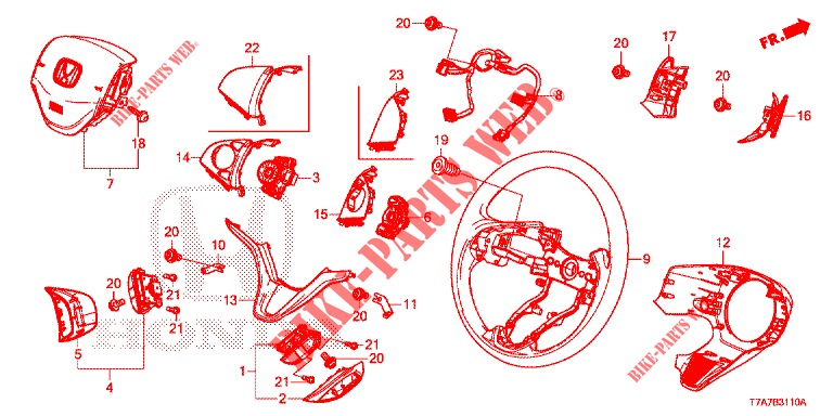 RUOTA STERZO (SRS) per Honda HR-V 1.5 ELEGANCE 5 Porte 6 velocità manuale 2017