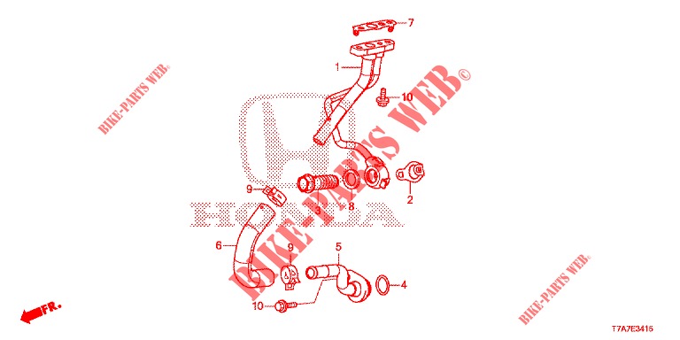 TUBO FLESSIBILE DELL'OLIO DEL TURBOCOMPRESSORE (DIESEL) per Honda HR-V DIESEL 1.6 EXCLUSIVE 5 Porte 6 velocità manuale 2016