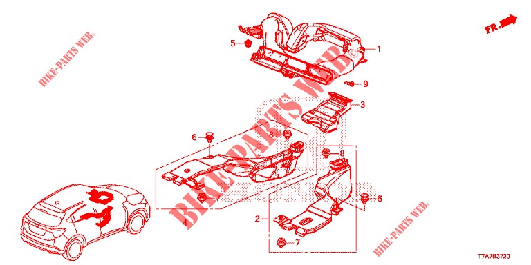 CONDOTTO ALIMENTO/CONDOTTO VENTILATORE (LH) per Honda HR-V DIESEL 1.6 EXECUTIVE 5 Porte 6 velocità manuale 2016
