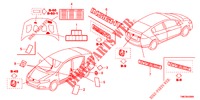 EMBLEME/ETICHETTE CAUZIONE  per Honda INSIGHT EXECUTIVE 5 Porte pieno automatica 2012