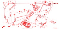 ARIA CONDIZIONATA (FLEXIBLES/TUYAUX) (LH) per Honda JAZZ 1.4 LUXURY 5 Porte 5 velocità manuale 2012