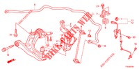 BRACCIO INFERIORE ANT./ MOLLA STABILIZZATORE  per Honda JAZZ 1.4 LUXURY 5 Porte 5 velocità manuale 2012