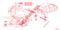 EMBLEMA/ETICHETTA CAUZIONE  per Honda JAZZ 1.4 ESL 5 Porte pieno automatica 2012