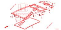 FODERA SUPERIORE/PARASOLE/VETRO SCIVOLAMENTO  per Honda JAZZ 1.4 ESL 5 Porte pieno automatica 2012