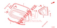 PARAVENTO POSTERIORE/VETRO QUARTIERE  per Honda JAZZ 1.4 ESL 5 Porte pieno automatica 2012