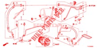 ARIA CONDIZIONATA (FLEXIBLES/TUYAUX) (LH) per Honda JAZZ 1.4 LS 5 Porte 5 velocità manuale 2012