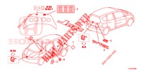 EMBLEMA/ETICHETTA CAUZIONE  per Honda JAZZ 1.4 LS 5 Porte 5 velocità manuale 2012