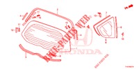PARAVENTO POSTERIORE/VETRO QUARTIERE  per Honda JAZZ 1.4 LS 5 Porte 5 velocità manuale 2012
