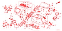 ABBELLIMENTO STRUMENTI (COTE DE PASSAGER) (LH) per Honda JAZZ 1.4 LUXURY 5 Porte 5 velocità manuale 2014