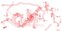 BRACCIO INFERIORE ANT./ MOLLA STABILIZZATORE  per Honda JAZZ 1.4 LUXURY 5 Porte 5 velocità manuale 2014