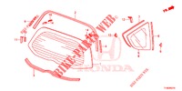 PARAVENTO POSTERIORE/VETRO QUARTIERE  per Honda JAZZ 1.4 SPH 5 Porte 5 velocità manuale 2014