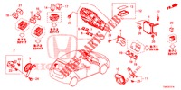 UNITA DI CONTROLLO (CABINE) (2) (LH) per Honda JAZZ 1.3 ELEGANCE 5 Porte 6 velocità manuale 2019
