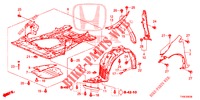 PARAFANGHI ANTERIORI  per Honda CIVIC DIESEL 1.6 EXECUTIVE 5 Porte 6 velocità manuale 2014