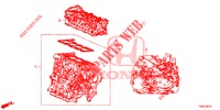 ARREDO DI MONT. MOTORE/ASS. TRASMISSIONE (DIESEL) per Honda CIVIC DIESEL 1.6 LIFSTYLE 5 Porte 6 velocità manuale 2014