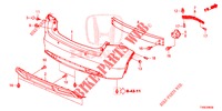 PARAURTI POSTERIORE  per Honda CIVIC DIESEL 1.6 LIFSTYLE 5 Porte 6 velocità manuale 2014