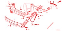 PARAURTI POSTERIORE  per Honda CIVIC DIESEL 1.6 S 5 Porte 6 velocità manuale 2015