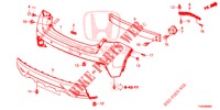 PARAURTI POSTERIORE  per Honda CIVIC DIESEL 1.6 S EURO 6 5 Porte 6 velocità manuale 2015
