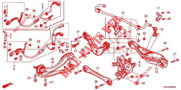 GIUNTURA POSTERIORE  per Honda CIVIC 1.5 SPORT NAVI 5 Porte 6 velocità manuale 2018