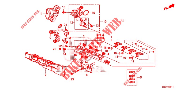 INIETTORE COMBUSTIBILE (1.5L) per Honda CIVIC 1.5 SPORT NAVI 5 Porte 6 velocità manuale 2018