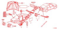 EMBLEME/ETICHETTE CAUZIONE  per Honda ACCORD 2.0 EX 4 Porte 5 velocità automatico 2012