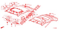 FODERA TETTO  per Honda ACCORD 2.0 EX 4 Porte 5 velocità automatico 2012