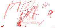 VETRO PORTIERA POSTERIORE/REGOLATORE PORTIERA  per Honda ACCORD DIESEL 2.2 EX 4 Porte 5 velocità automatico 2014