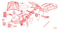 EMBLEME/ETICHETTE CAUZIONE  per Honda ACCORD TOURER 2.4 EXECUTIVE 5 Porte 6 velocità manuale 2013
