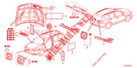 EMBLEME/ETICHETTE CAUZIONE  per Honda ACCORD TOURER DIESEL 2.2 S 5 Porte 5 velocità automatico 2014