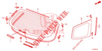 PARAVENTO POSTERIORE/VETRO QUARTIERE  per Honda ACCORD TOURER 2.4 S 5 Porte 6 velocità manuale 2014